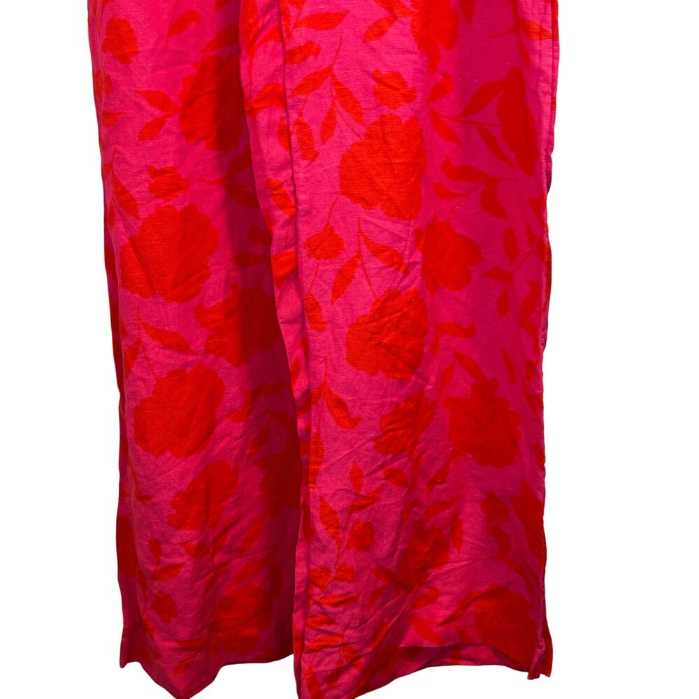 Kate Spade x Target Classic Rose Floral Linen Wide Leg Pants Womens L Resort - Picture 7 of 10